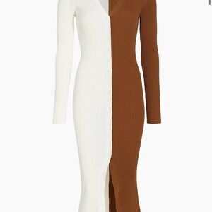 STAUD Shoko Colorblocked Midi-Dress